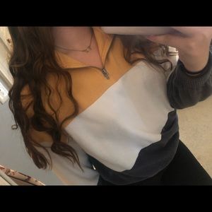 cropped quarter zip